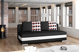 Sofa CALIA (black/white) on stock!